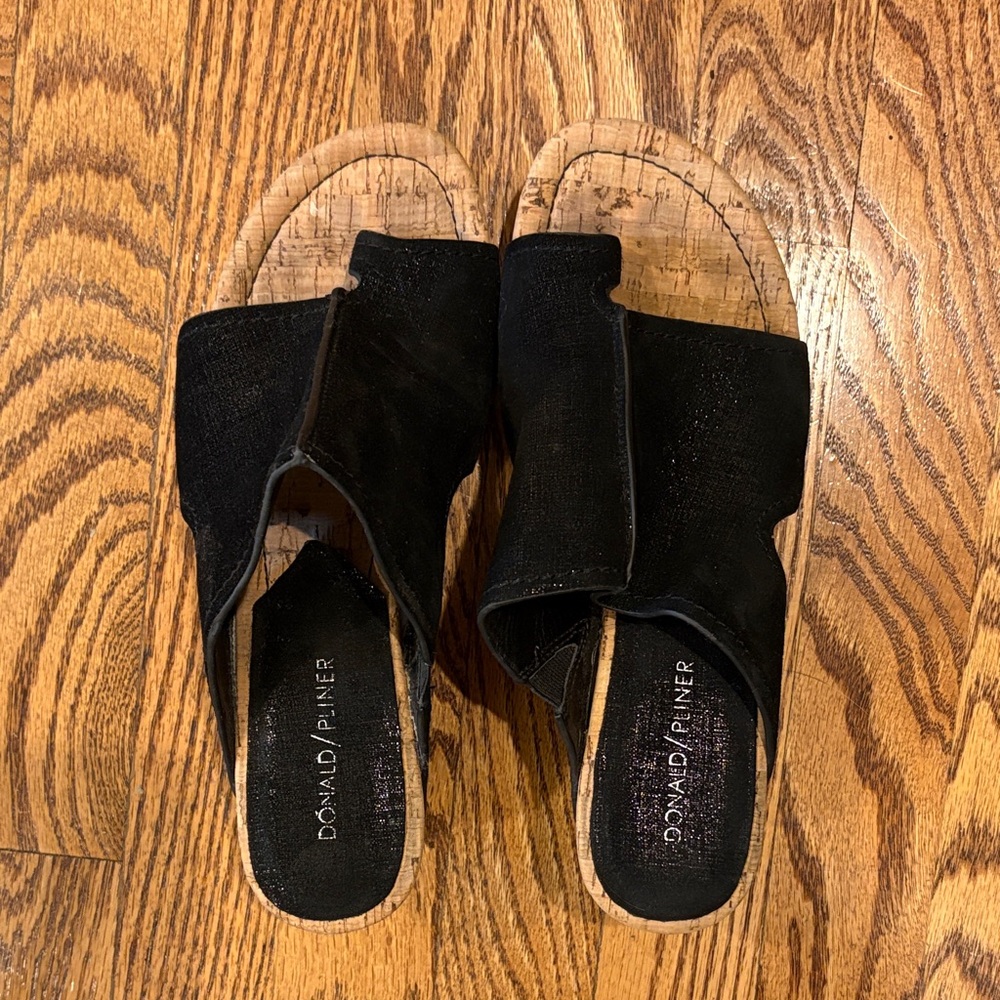 Donald J. Pliner Black Suede Sandals